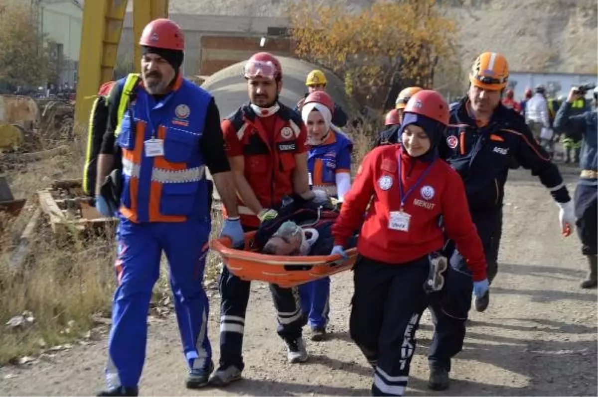Kütahya'da maden ocağında 'göçük' tatbikatı