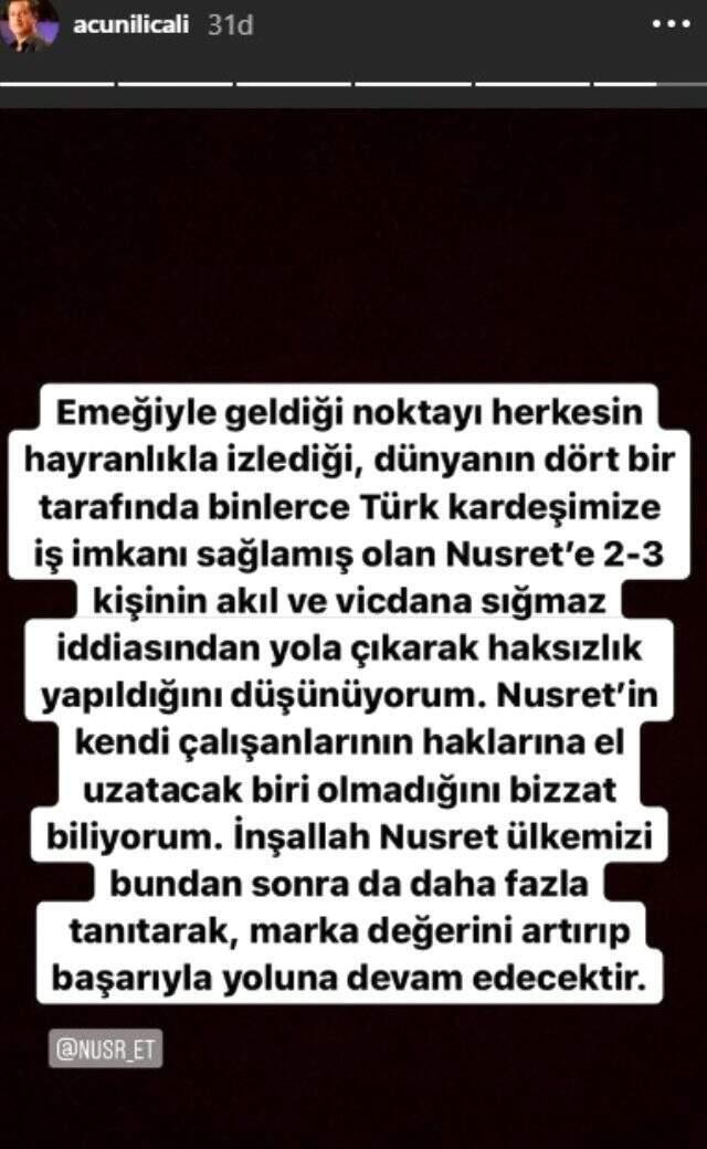 Acun Ilıcalı, çalışanlarıyla mahkemelik olan Nusret Gökçe'ye destek oldu