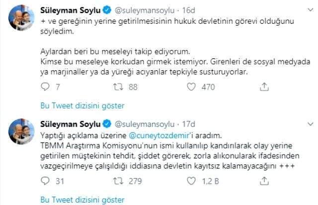 Bakan Soylu'dan gazeteci Cüneyt Özdemir'e Rabia Naz telefonu: Türkiye'de hiçbir güç bunu kapatamaz