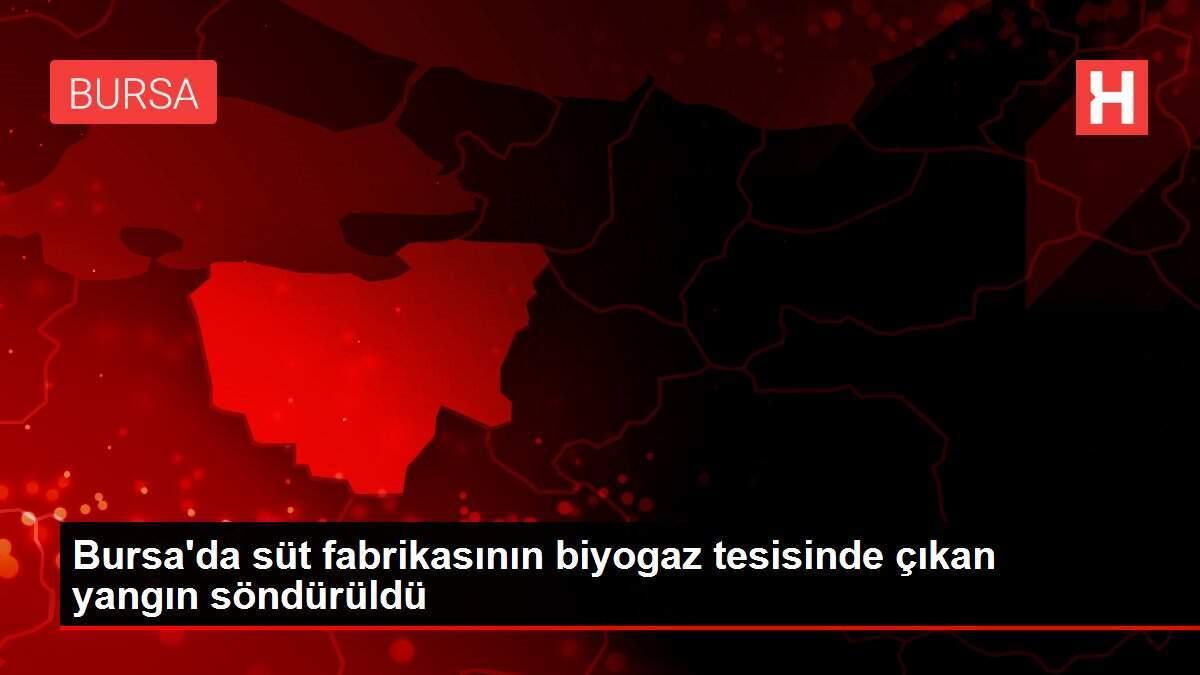 Bursa'da süt fabrikasının biyogaz tesisinde çıkan yangın söndürüldü