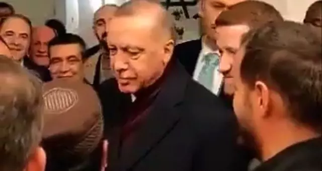 Erdoğan, camide kendisine