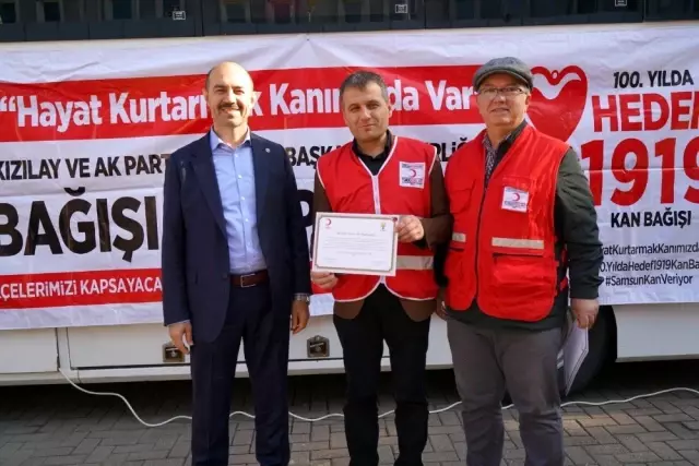 Terme'de kan bağışı seferberliği Terme'de kan bağışı seferberliği
