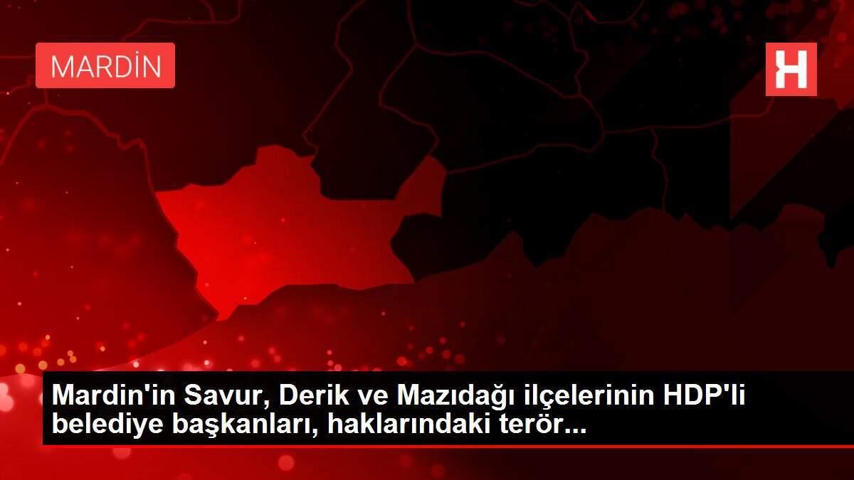 Mardin'in Savur, Derik ve Mazıdağı ilçelerinin HDP'li belediye başkanları, haklarındaki terör...