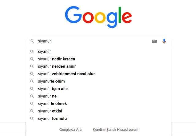 Ölümler peş peşe geliyor! Türkiye'nin Google'daki siyanür aratmaları dikkat çekti