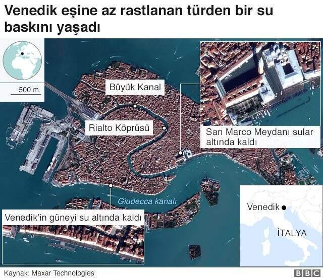 Venedik'te su seviyesi yeniden yükseldi, San Marco Meydanı kapatıldı