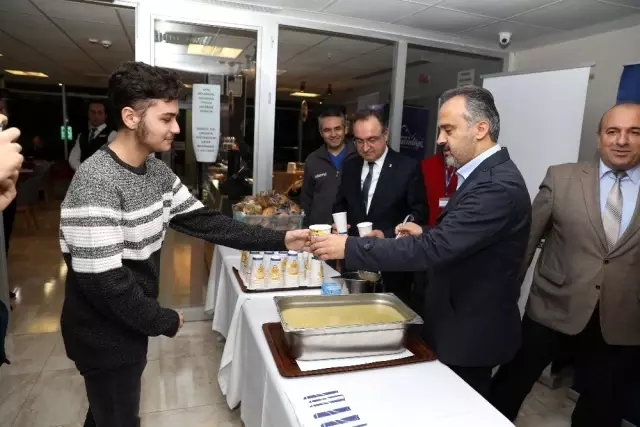Başkan Aktaş'la ders arası çorba molası
