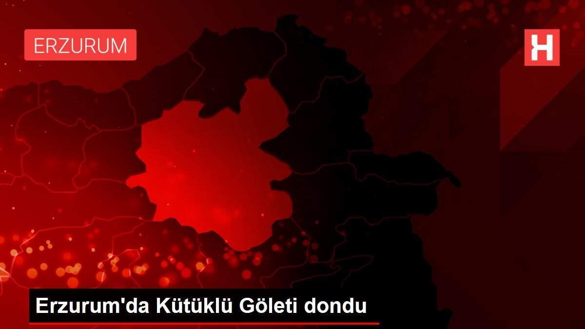 Erzurum'da Kütüklü Göleti dondu