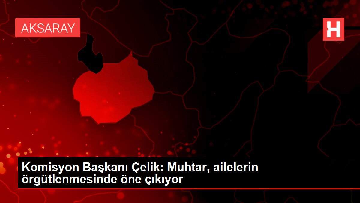 Komisyon Başkanı Çelik: Muhtar, ailelerin örgütlenmesinde öne çıkıyor