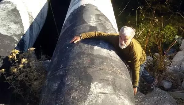 Eğirdir Gölü'nü kurutan borular Eğirdir Gölü'nü kurutan borular