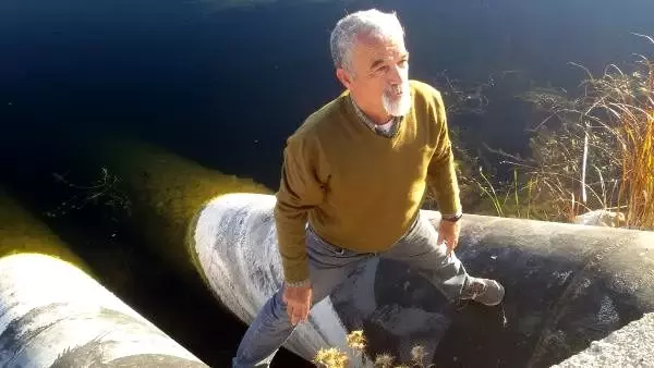 Eğirdir Gölü'nü kurutan borular Eğirdir Gölü'nü kurutan borular