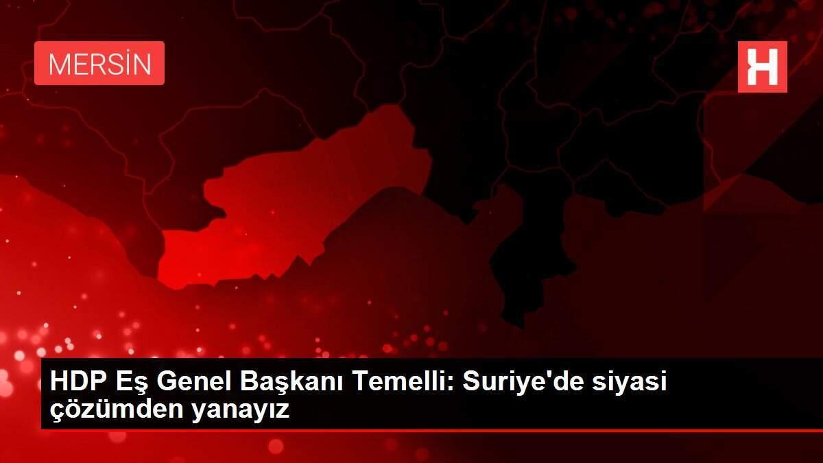 HDP Eş Genel Başkanı Temelli: Suriye'de siyasi çözümden yanayız HDP Eş Genel Başkanı Temelli: Suriye'de siyasi çözümden yanayız