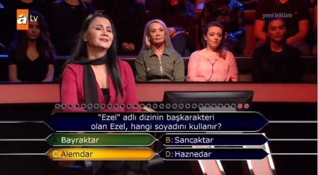 Kim Milyoner Olmak İster'e 'Ezel' sorusuna 'Alemdar' cevabı veren yarışmacı damga vurdu