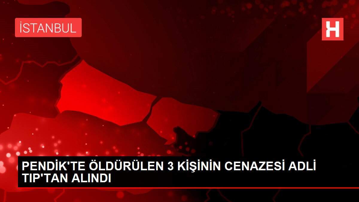 PENDİK'TE ÖLDÜRÜLEN 3 KİŞİNİN CENAZESİ ADLİ TIP'TAN ALINDI