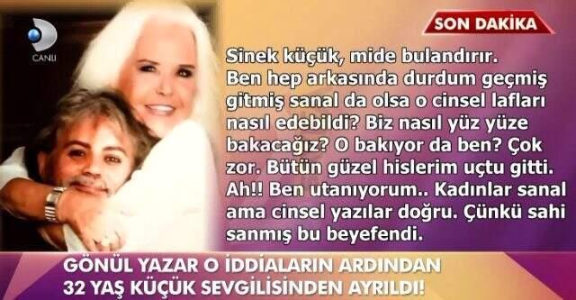 Gönül Yazar, kendisinden 32 yaş küçük olan Rüzgar Mağden ile ayrıldı