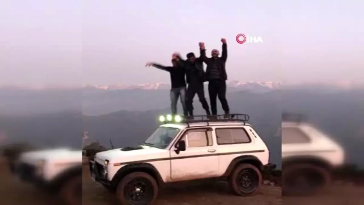 'Bu dağlara ne biz ne de Lada dayanamaz' dediler, jip üstünde tulum eşliğinde horon oynadılar