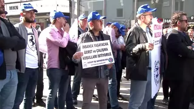 Çok sayıda işçi çıkaran giyim sektörünün devine protesto Çok sayıda işçi çıkaran giyim sektörünün devine protesto