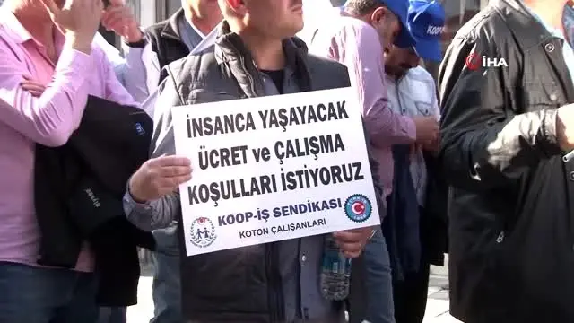 Çok sayıda işçi çıkaran giyim sektörünün devine protesto Çok sayıda işçi çıkaran giyim sektörünün devine protesto