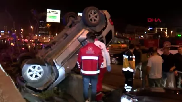 D-100'de zincirleme trafik kazası 2 yaralı D-100'de zincirleme trafik kazası 2 yaralı