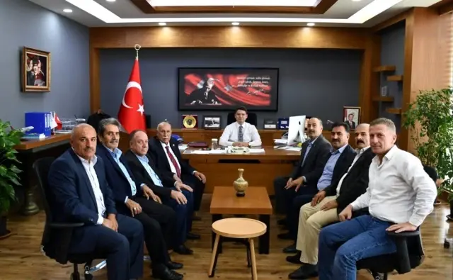 Kaymakam Gökpınar, muhtarlarla bir araya geldi Kaymakam Gökpınar, muhtarlarla bir araya geldi