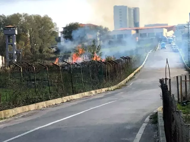 Üniversitenin dibinde ot yaktılar