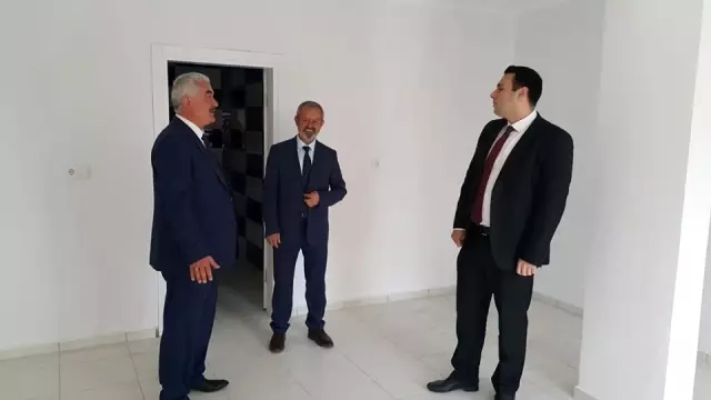 Yardımlaşarak yaptıkları imam evi, doktor odası ve kütüphane hizmete girdi Yardımlaşarak yaptıkları imam evi, doktor odası ve kütüphane hizmete girdi