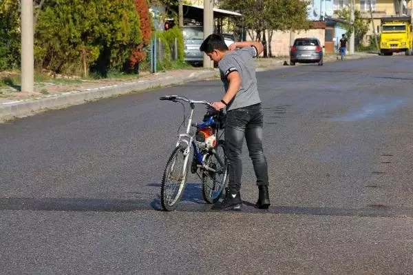 Lise öğrencileri ağaç testeresi motorundan motosiklet yaptı Lise öğrencileri ağaç testeresi motorundan motosiklet yaptı