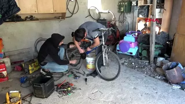Lise öğrencileri ağaç testeresi motorundan motosiklet üretti Lise öğrencileri ağaç testeresi motorundan motosiklet üretti