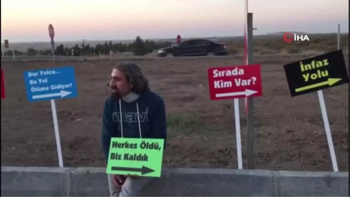 Ceylanpınar'da 'trafik ışığı' eylemi