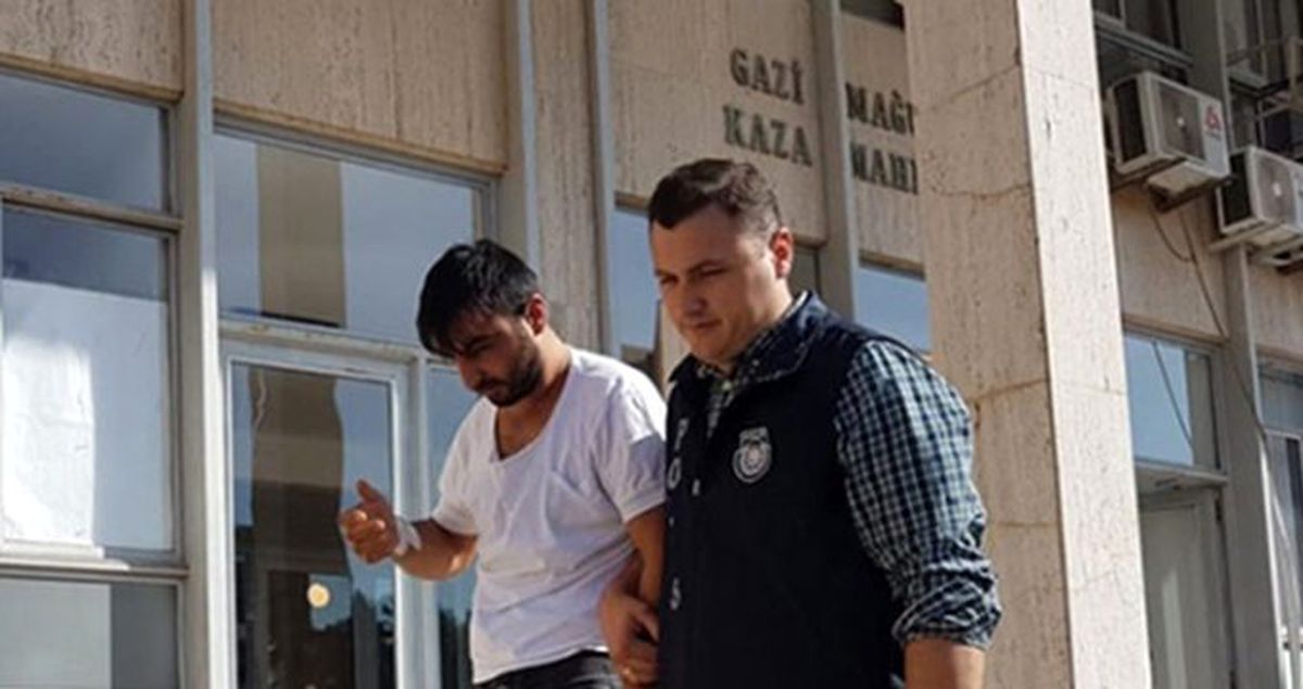 Eski sevgilisini tehdit ettiği için gözaltına alınmak istenen zanlı, mazot içip canına kıymak istedi