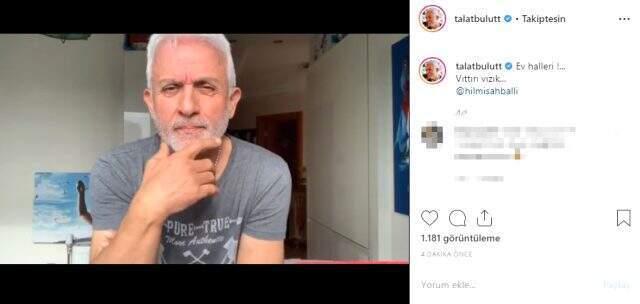 'Ev halleri' notuyla video paylaşan Talat Bulut, hem şarkı söyledi hem dans etti