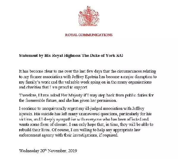 Kraliçe Elizabeth'in oğlu Prens Andrew kraliyet görevlerini bıraktı Kraliçe Elizabeth'in oğlu Prens Andrew kraliyet görevlerini bıraktı