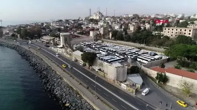 Sarayburnu'ndaki surların restorasyonu devam ediyor Sarayburnu'ndaki surların restorasyonu devam ediyor
