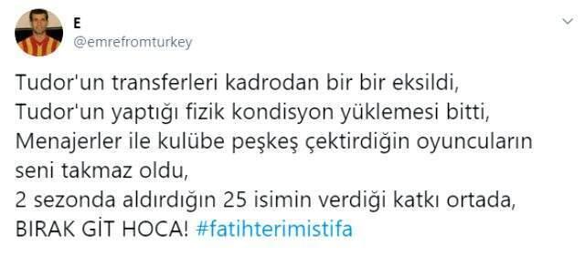 Galatasaraylı taraftarlar Fatih Terim'i istifaya davet etti!