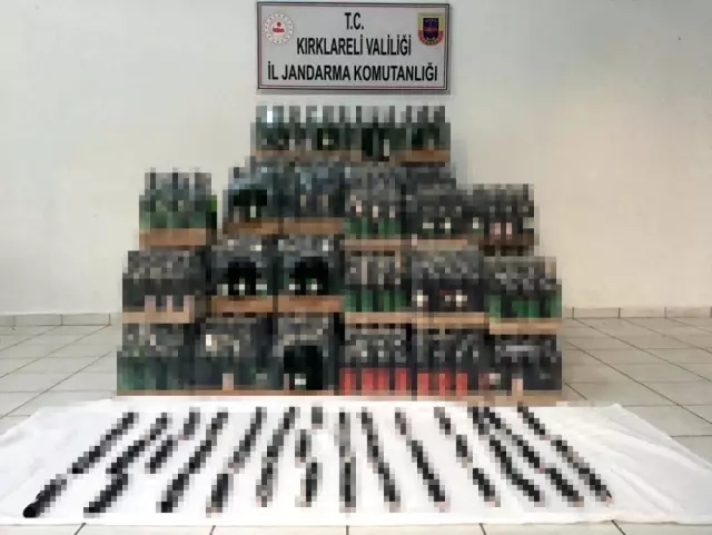 Kırklareli'de 643 litre kaçak içki ele geçirildi