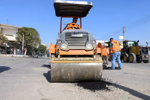 Tel Abyad'da yol çalışmaları devam ediyor