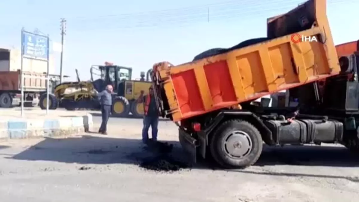 Tel Abyad'da yol çalışmaları devam ediyor