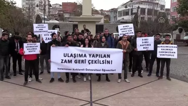 üniversite öğrencileri ulaşım zammına tepki gösterdi üniversite öğrencileri ulaşım zammına tepki gösterdi