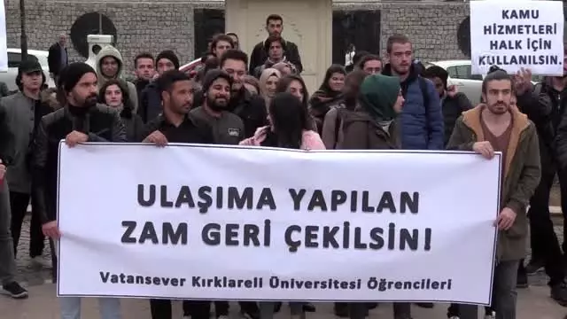üniversite öğrencileri ulaşım zammına tepki gösterdi üniversite öğrencileri ulaşım zammına tepki gösterdi