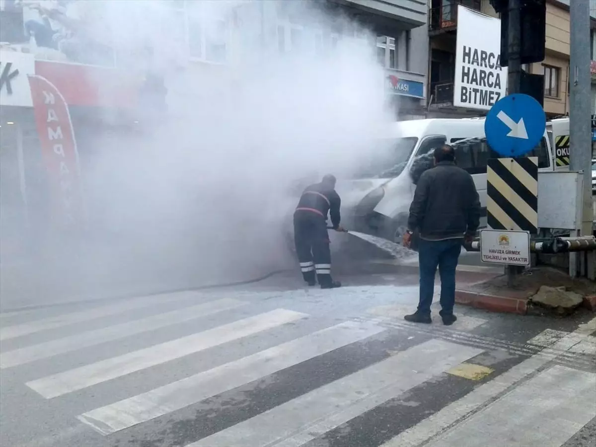 Edirne'de araç yangını