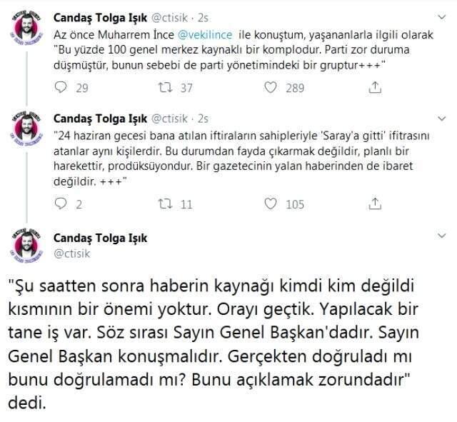Muharrem İnce'den Beştepe iddialarıyla ilgili yeni açıklama: Yapılacak bir tane iş var. Söz sırası Sayın Genel Başkan'dadır