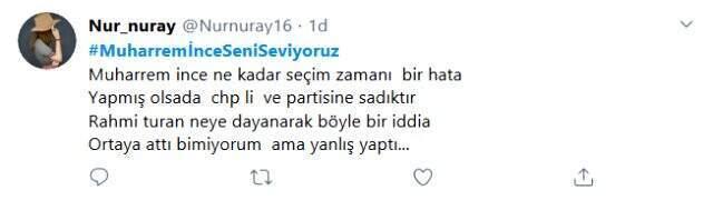 Rahmi Turan'ın açıklaması sonrası Muharrem İnce sosyal medyada gündem oldu