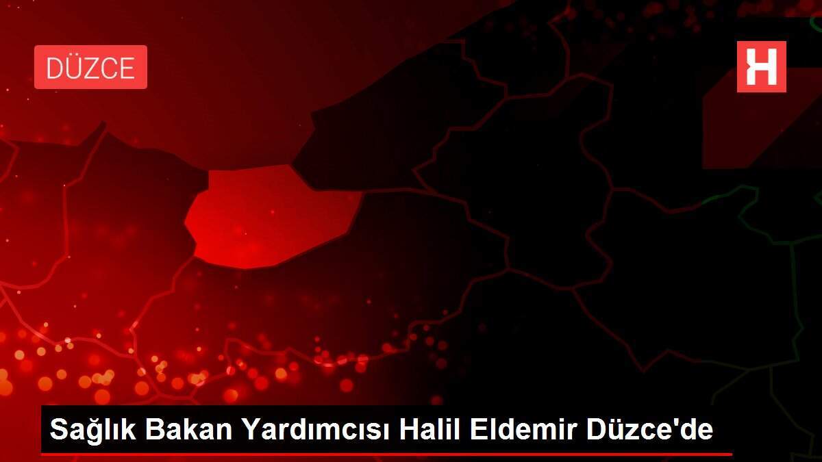 Sağlık Bakan Yardımcısı Halil Eldemir Düzce'de