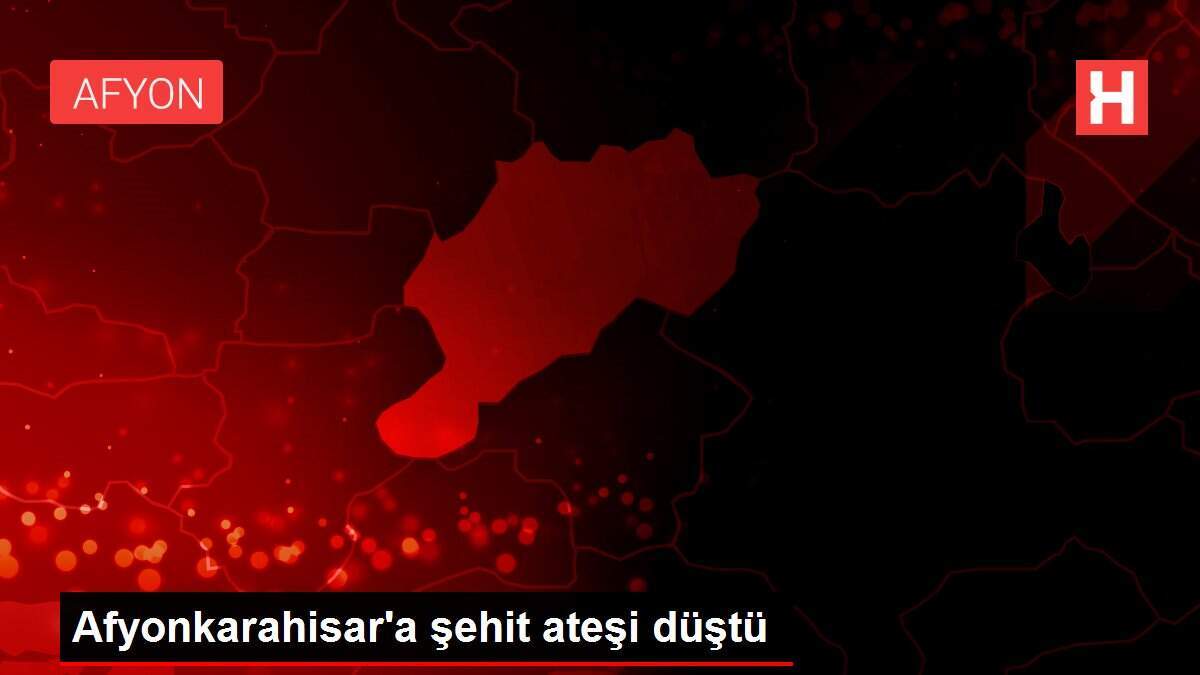 Afyonkarahisar'a şehit ateşi düştü
