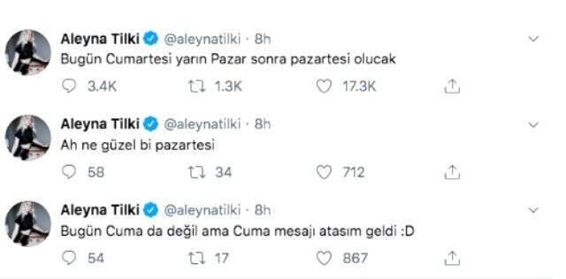 Aleyna Tilki, lafa karıştıran paylaşımlarıyla Twitter'da gündem oldu