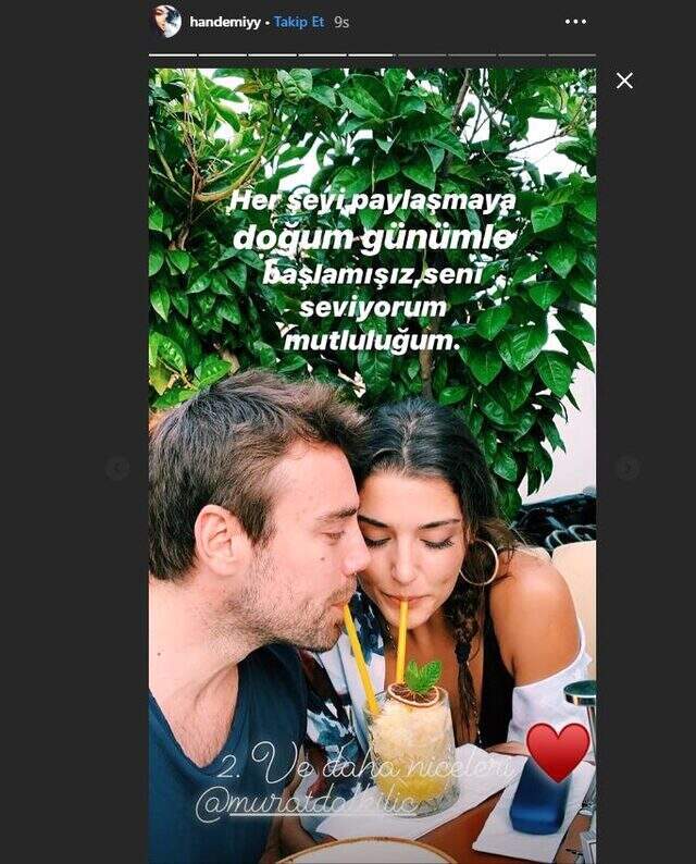 Murat Dalkılıç, sevgilisi Hande Erçel'in doğum günü duygusal bir notla kutladı