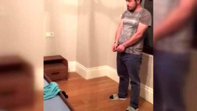 Organize suç örgütü lideri Ayvaz Korkmaz'ın gözaltına alındığı anlar polis kamerasında