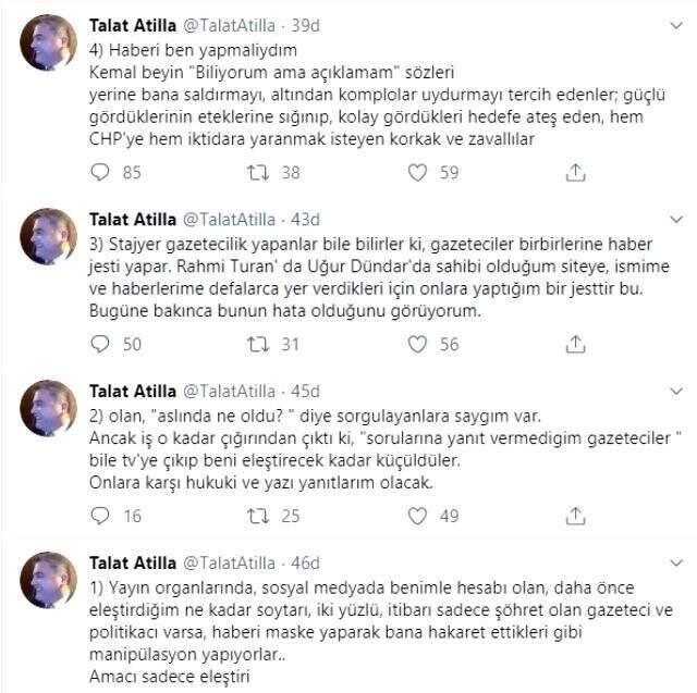 Talat Atilla'dan yeni açıklama: Kaynağım Kılıçdaroğlu'ndan yüzde yüz doğru yanıtını alarak bana getirdi
