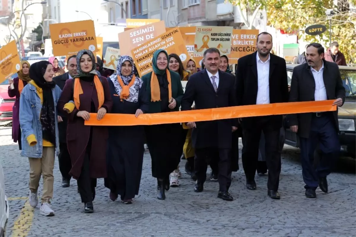 Gümüşhane'de kadına yönelik şiddetle mücadele için yürüdüler