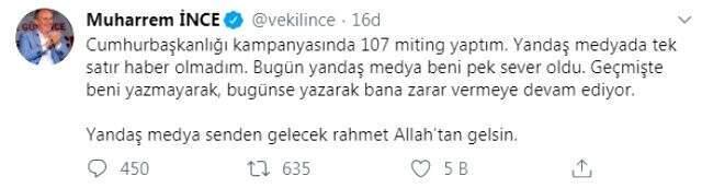 Son dakika: Muharrem İnce'den CHP yönetimine çağrı: Bana iftira atanı bulup cezalandırmalıdır