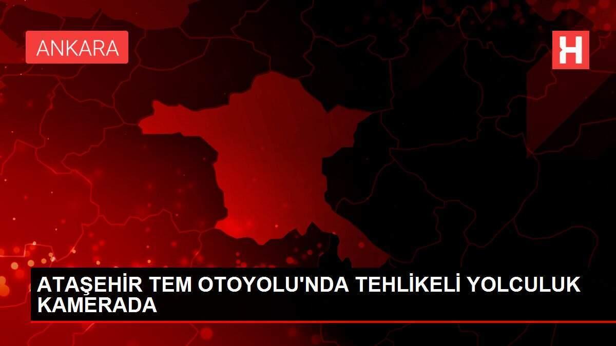 ATAŞEHİR TEM OTOYOLU'NDA TEHLİKELİ YOLCULUK KAMERADA